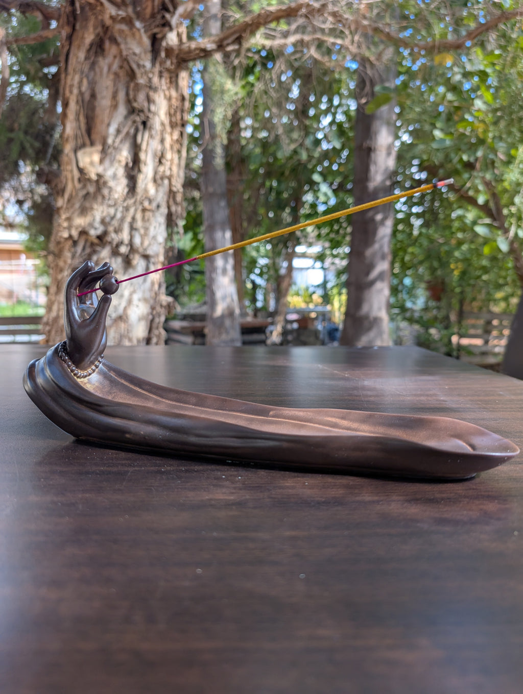 Buddha Hand Bronze Incense Burner-elegant Palm Holder For Sticks
