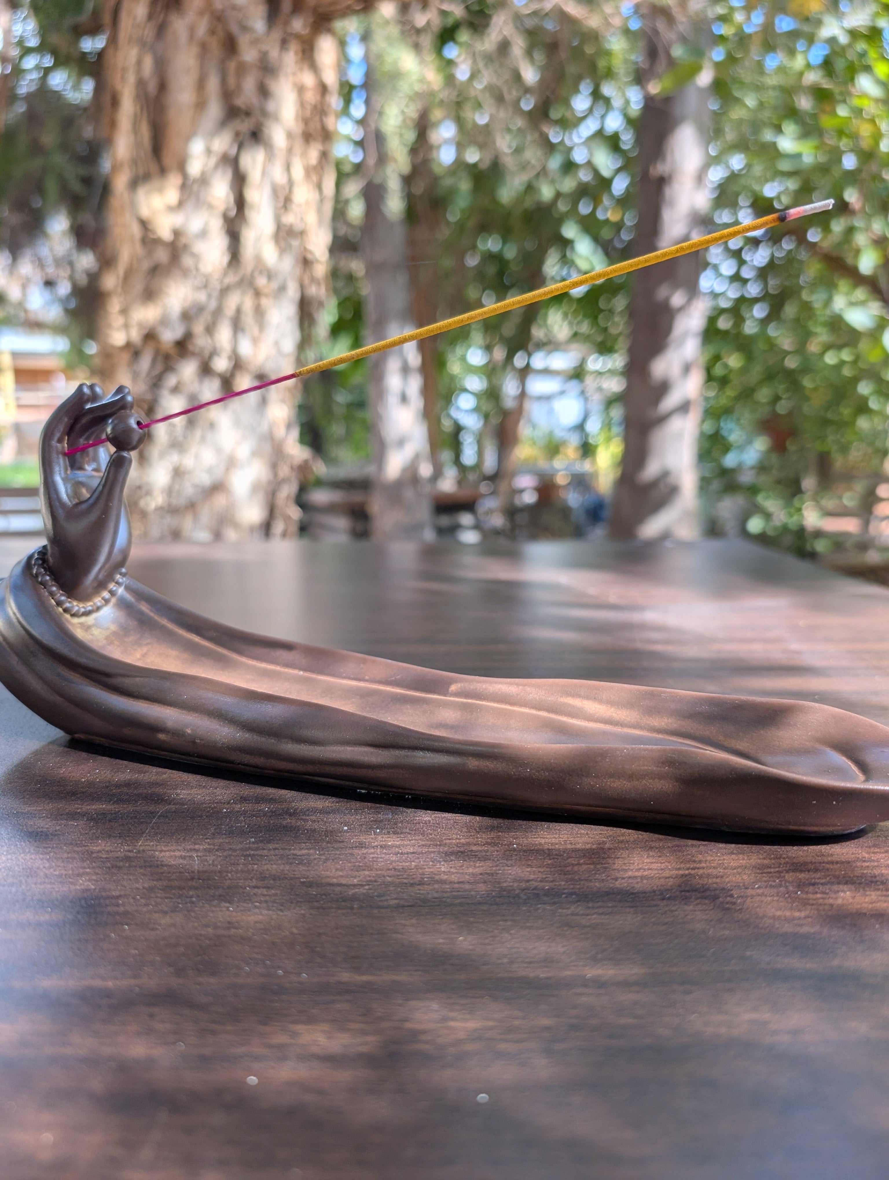 Buddha Hand Bronze Incense Burner-elegant Palm Holder For Sticks
