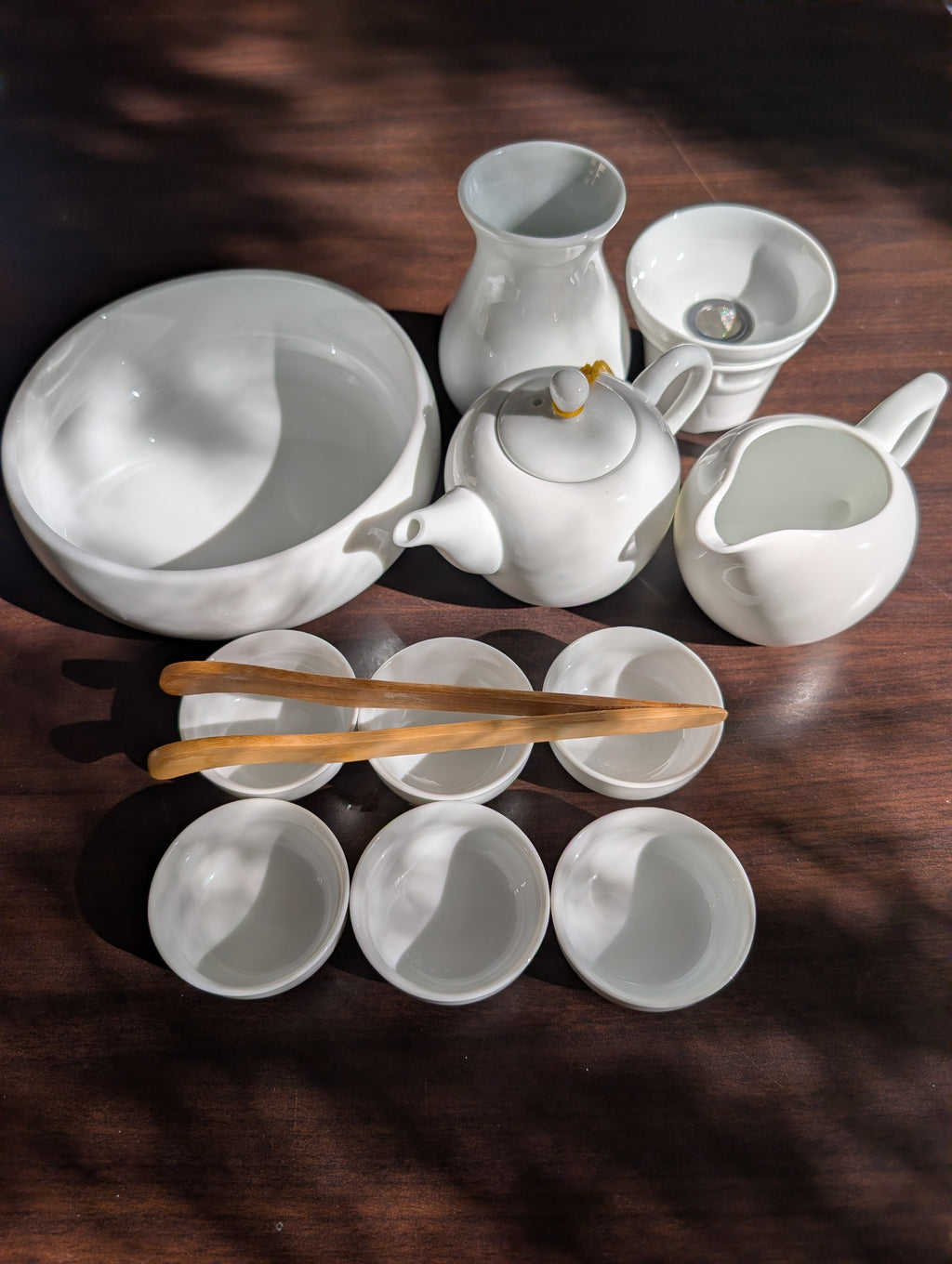 Pure White Porcelain Gongfu Tea Ceremony Set