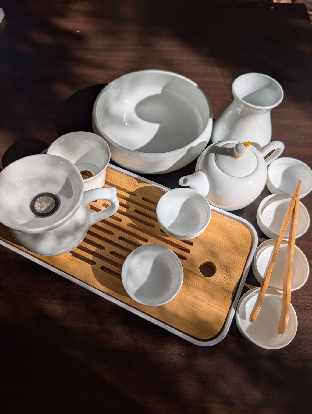 Pure White Porcelain Gongfu Tea Ceremony Set